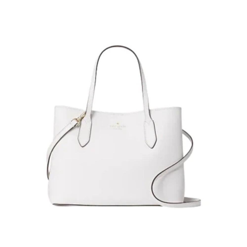 Kate Spade New York Handbag Purse Harper Satchel in Leather Ivory